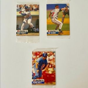 1993 Jimmy Dean MLB Baseball Card Pack Lot - Tom Glavine, Mark McGwire, Kirby